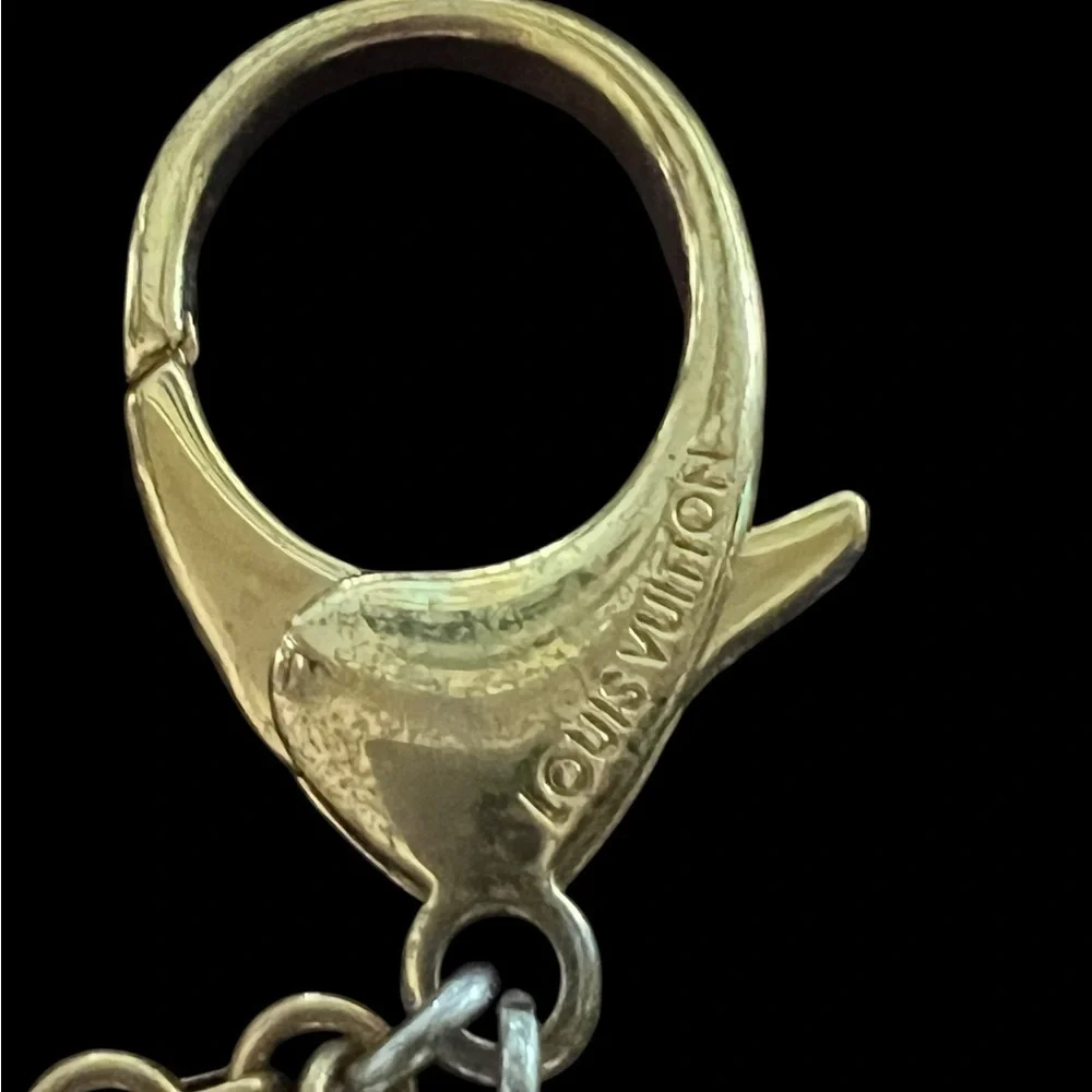 Louis Vuitton Gold, Pink, and White Key Holder/bag charm